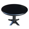 International Concepts Round Pedestal Table, 36 in W X 36 in L X 29.9 in H, Wood, Black K46-36RT-27B